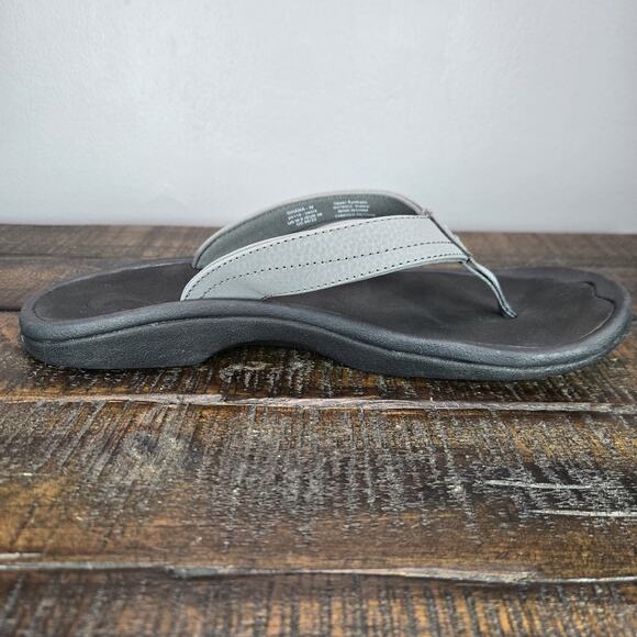 NEW OluKai Ohana Womens Size 9 Slip On Flip Flops Beach Sandals Foam Gray - Picture 7 of 10